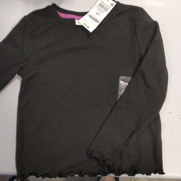 Epic Threads Black Long Sleeve Kids Tee - Picture 1 of 2